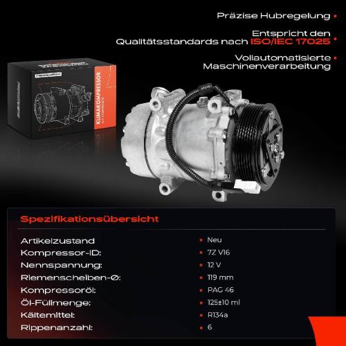 1x Klimakompressor für Citroën C5 I C8 Fiat Ulysse Lancia Peugeot 206 406 Bild 1x Klimakompressor für Citroën C5 I C8 Fiat Ulysse Lancia Peugeot 206 406