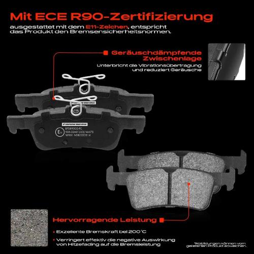 4x Bremsbeläge Hinterachse für Ford Fiesta VII Van 1.0L 1.1L 1.5L 2017-2025 Bild 4x Bremsbeläge Hinterachse für Ford Fiesta VII Van 1.0L 1.1L 1.5L 2017-2025