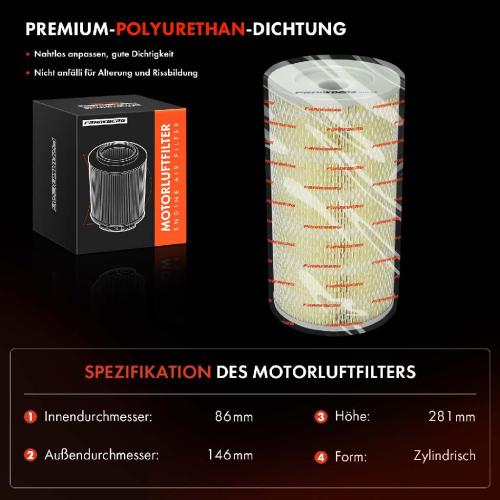 1x Luftfilter Filtereinsatz für Toyota Hiace IV Kasten H1 1995-2019 Diesel Bild 1x Luftfilter Filtereinsatz für Toyota Hiace IV Kasten H1 1995-2019 Diesel