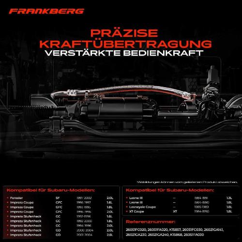 2x Seilzug Feststellbremse Hinterachse beidseitig für Subaru Impreza Stufenheck Coupe Forester Bild 2x Seilzug Feststellbremse Hinterachse beidseitig für Subaru Impreza Stufenheck Coupe Forester