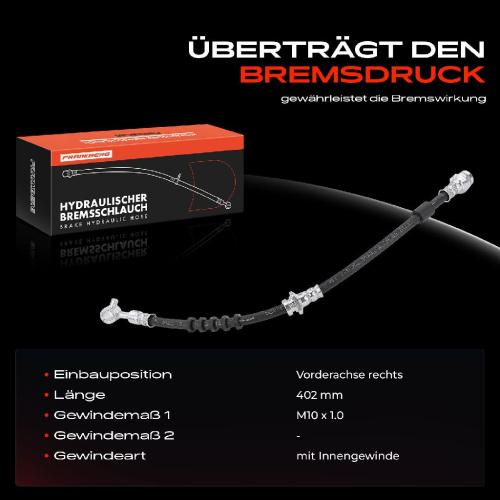 Frankberg 1x Bremsschlauch Bremsschläuche Vorderachse Rechts für Nissan Primera P10 Hatchback Bild Frankberg 1x Bremsschlauch Bremsschläuche Vorderachse Rechts für Nissan Primera P10 Hatchback