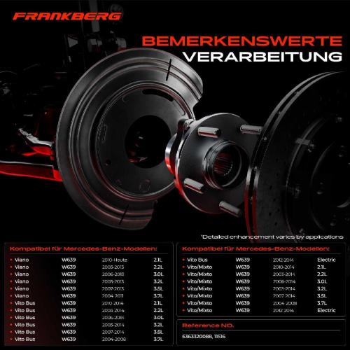 Frankberg 2x Ankerblech Bremsscheibe Vorderachse Beidseitig für Mercedes-Benz Viano W639 Vito Mixto Kasten Bild Frankberg 2x Ankerblech Bremsscheibe Vorderachse Beidseitig für Mercedes-Benz Viano W639 Vito Mixto Kasten