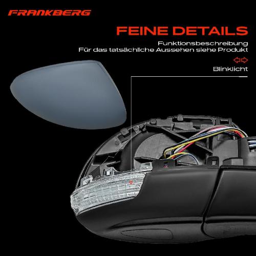 Frankberg 1x Außenspiegel Rechts für VW Tiguan 5N 1.4L 2.0L 2007-2018 Bild Frankberg 1x Außenspiegel Rechts für VW Tiguan 5N 1.4L 2.0L 2007-2018