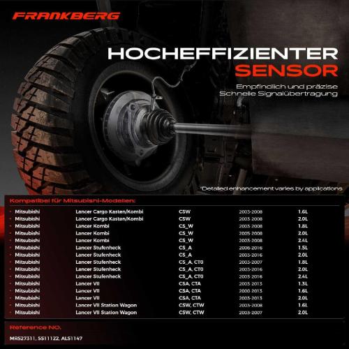 1x ABS Sensor Vorderachse links für Mitsubishi Lancer Cargo Kasten/Kombi Kombi Stufenheck VII Station Wagon Bild 1x ABS Sensor Vorderachse links für Mitsubishi Lancer Cargo Kasten/Kombi Kombi Stufenheck VII Station Wagon