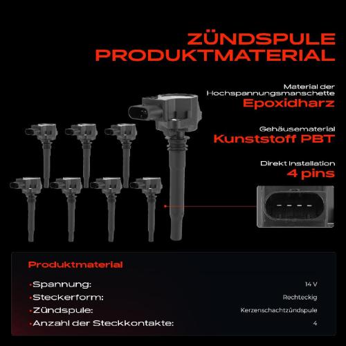 Frankberg 8x Zündspule Zündkerze für Mercedes-Benz W204 C204 S204 C209 A209 C219 W211 W212 S211 S212 Bild Frankberg 8x Zündspule Zündkerze für Mercedes-Benz W204 C204 S204 C209 A209 C219 W211 W212 S211 S212