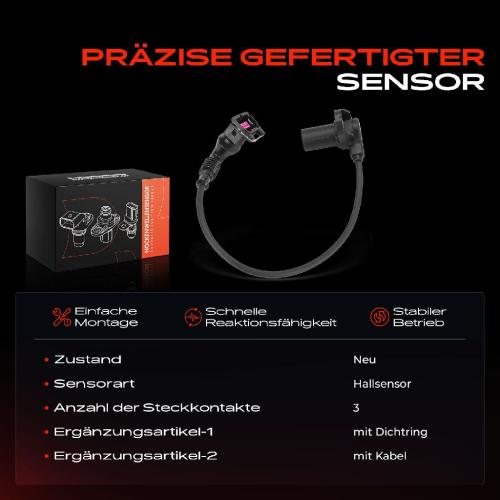 1x Nockenwellenposition Sensor für BMW 3er E46 Z3 E36 Z4 E85 E86 M M3 3.2L 2001-2008 Bild 1x Nockenwellenposition Sensor für BMW 3er E46 Z3 E36 Z4 E85 E86 M M3 3.2L 2001-2008