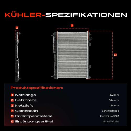 Frankberg 1x Kühler Wasserkühler Motorkühler für Ford B-Max JK Fiesta VI KA Bild Frankberg 1x Kühler Wasserkühler Motorkühler für Ford B-Max JK Fiesta VI KA