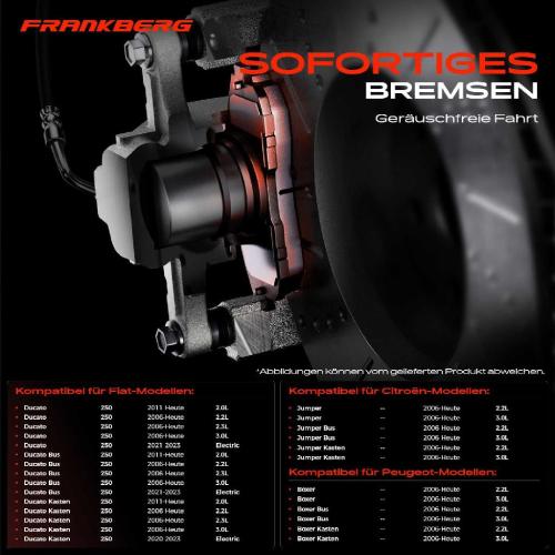 4x Bremsbeläge Vorderachse für Citroën Jumper Bus Kasten Pritsche/Fahrgestell Fiat Ducato Peugeot Boxer Bild 4x Bremsbeläge Vorderachse für Citroën Jumper Bus Kasten Pritsche/Fahrgestell Fiat Ducato Peugeot Boxer