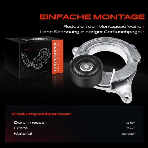 1x Spannrolle Riemenspanner für BMW F20 F21 F30 F34 G20 F31 F33 F36 G30 G01 G02 Bild 1x Spannrolle Riemenspanner für BMW F20 F21 F30 F34 G20 F31 F33 F36 G30 G01 G02