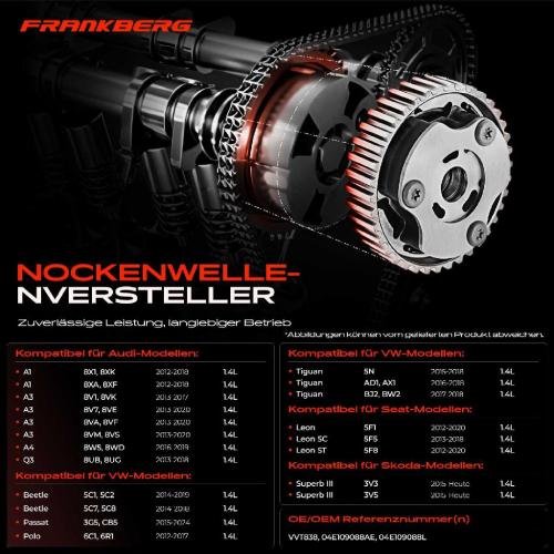 1x Nockenwellenversteller für VW Golf VII Polo CC Passat Audi A4 A6 Skoda Bild 1x Nockenwellenversteller für VW Golf VII Polo CC Passat Audi A4 A6 Skoda