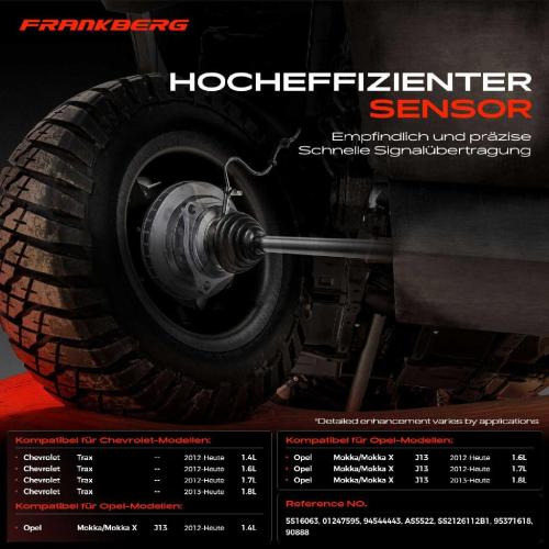 Frankberg 1x ABS Sensor Hinterachse links für Chevrolet Trax Opel Mokka/Mokka X 1.4L 1.6L 1.7L 1.8L Bj ab 2012 Bild Frankberg 1x ABS Sensor Hinterachse links für Chevrolet Trax Opel Mokka/Mokka X 1.4L 1.6L 1.7L 1.8L Bj ab 2012