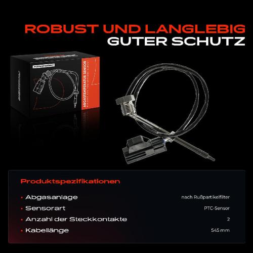 1x Abgastemperatursensor für Volvo S60 I 384 V70 II P80 SW XC70 Cross Country 295 Bild 1x Abgastemperatursensor für Volvo S60 I 384 V70 II P80 SW XC70 Cross Country 295