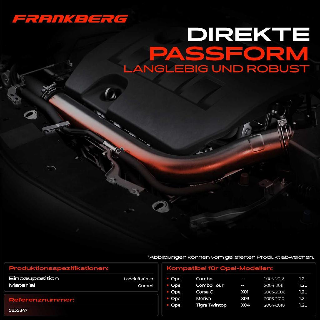 1x Kühlerschlauch Turboschlauch für Opel Combo Kasten/MPV Tour Corsa C Kasten/Schrägheck Meriva Tigra Twintop