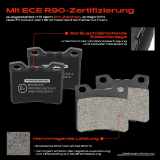 4x Bremsbeläge Hinterachse für Peugeot 406 Break Coupe 605 607 8B 8E/F 8C 1989-2004