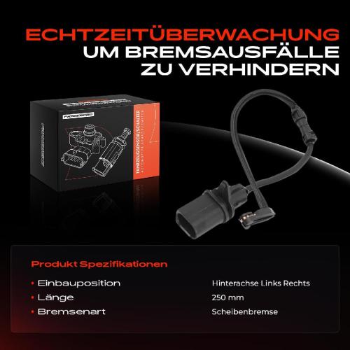 1x Warnkontakt Bremsbelagverschleiß Hinterachse für Audi A8 4H 09-18 1KE/1KW/1KY/1KZ/2EM Bild 1x Warnkontakt Bremsbelagverschleiß Hinterachse für Audi A8 4H 09-18 1KE/1KW/1KY/1KZ/2EM