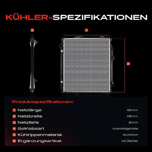 1x Kühler Wasserkühler Motorkühler für Chrysler PT Cruiser PT 2.4L 2000-2010 Bild 1x Kühler Wasserkühler Motorkühler für Chrysler PT Cruiser PT 2.4L 2000-2010