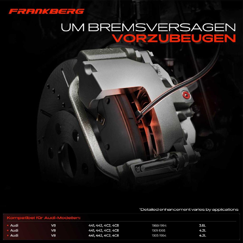 1x Warnkontakt Bremsbelagverschleiß Vorderachse für Audi V8 441 442 4C 3.6L 4.2L