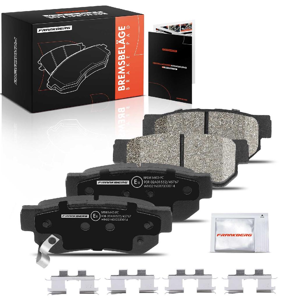 4x Bremsbeläge Hinterachse für Hyundai Santa Fé I Tucson SM KIA Sportage 2001-2010