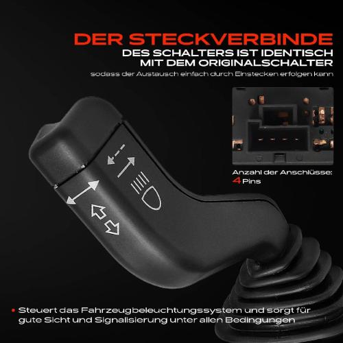 1x Kombischalter Lenkstockschalter für Opel Combo Corsa C X01 Meriva X03 2000-2012 Bild 1x Kombischalter Lenkstockschalter für Opel Combo Corsa C X01 Meriva X03 2000-2012