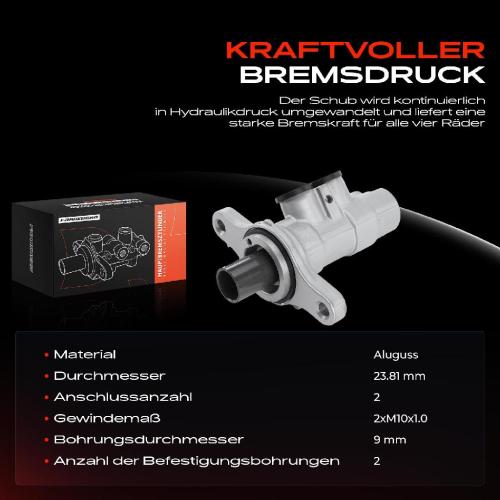 1x Hauptbremszylinder Bremszylinder für Citroën C3 Peugeot 207 208 Opel Crossland X Bild 1x Hauptbremszylinder Bremszylinder für Citroën C3 Peugeot 207 208 Opel Crossland X