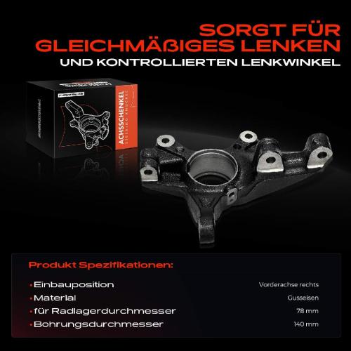 Frankberg 1x Achsschenkel Radaufhängung Vorderachse Rechts für Ford Focus IV Stufenheck Turnier Bild Frankberg 1x Achsschenkel Radaufhängung Vorderachse Rechts für Ford Focus IV Stufenheck Turnier