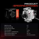 1x Lichtmaschine Generator für Mercedes-Benz W204 X204 S204 S212 2.2 2010-2014