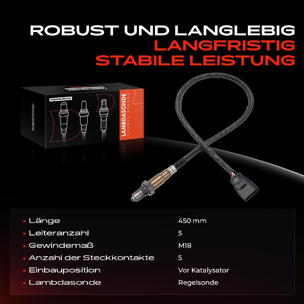 1x Lambdasonde Regelsonde Vor Katalysator für VW Beetle 5C Audi A4 8K2 B8 A5 8T3 Q5