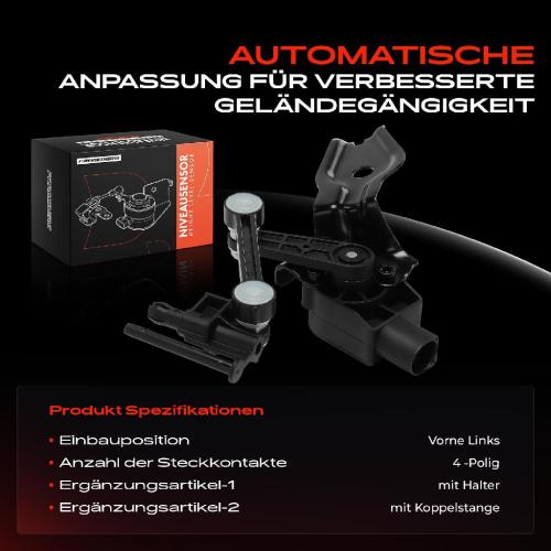 1x Höhensensor Niveauregulierung Vorne Links für VW Touareg 7L Audi Q7 4LB Bild 1x Höhensensor Niveauregulierung Vorne Links für VW Touareg 7L Audi Q7 4LB