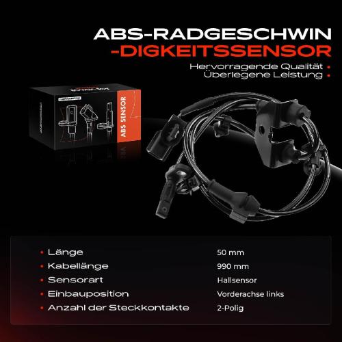 1x ABS Sensor Vorderachse links für Suzuki Swift IV FZ NZ 1.2L 1.6L Bj ab 2010 Bild 1x ABS Sensor Vorderachse links für Suzuki Swift IV FZ NZ 1.2L 1.6L Bj ab 2010