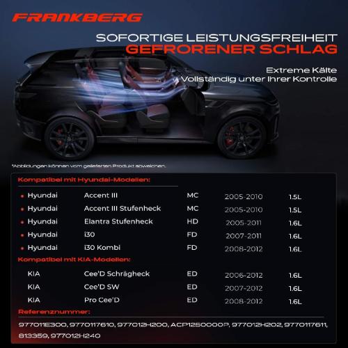 Frankberg 1x Klimakompressor für Hyundai i30 FD Accent MC KIA Cee'D ED 1.5L 1.6L 2005-2012 Bild Frankberg 1x Klimakompressor für Hyundai i30 FD Accent MC KIA Cee'D ED 1.5L 1.6L 2005-2012