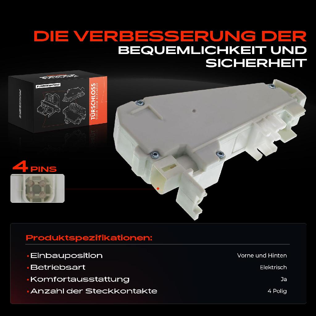 1x Türschloss Vorne und Hinten für Ford Escort Klasseic Turnier V Cabriolet Express VI Stufenheck