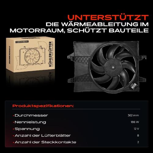 1x Motorkühller Einfachlüfter mit Kühlerlüfterrahmen Ford Fiesta V Van Fusion Mazda 2 2001-2012 Bild 1x Motorkühller Einfachlüfter mit Kühlerlüfterrahmen Ford Fiesta V Van Fusion Mazda 2 2001-2012