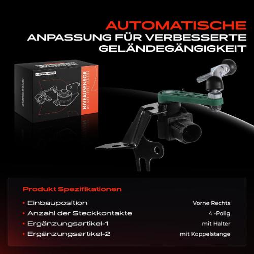 1x Höhensensor Niveauregulierung Vorne Rechts für Audi A4 8K B8 A5 8T 8F7 Bild 1x Höhensensor Niveauregulierung Vorne Rechts für Audi A4 8K B8 A5 8T 8F7