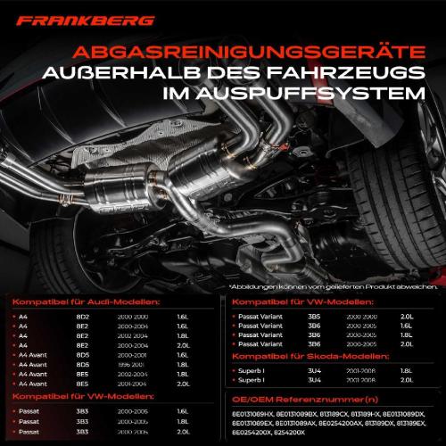 1x Katalysator für VW Passat 3B Audi A4 8E 8D 8H A6 4B Skoda Superb I Bild 1x Katalysator für VW Passat 3B Audi A4 8E 8D 8H A6 4B Skoda Superb I