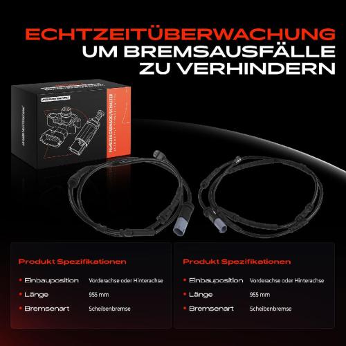 2x Warnkontakt Bremsbelagverschleiß Vorderachse links für BMW X3 F25 X4 F26 2.0L 1.6L 3.0L 2010-2018 Bild 2x Warnkontakt Bremsbelagverschleiß Vorderachse links für BMW X3 F25 X4 F26 2.0L 1.6L 3.0L 2010-2018