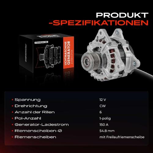 Frankberg 1x Lichtmaschine Generator für Renault Megane IV Scénic IV Nissan 1.5L Bild Frankberg 1x Lichtmaschine Generator für Renault Megane IV Scénic IV Nissan 1.5L