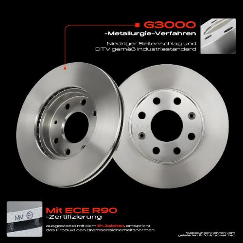 Frankberg 2x Bremsscheiben Vorderachse für Chevrolet Aveo/Kalos Schrägheck Stufenheck Spark 2003-2015 Bild Frankberg 2x Bremsscheiben Vorderachse für Chevrolet Aveo/Kalos Schrägheck Stufenheck Spark 2003-2015