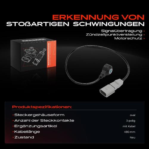 Frankberg 1x Klopfsensor Klopfgeber für VW Passat 3B Audi A4 8D 8E 8H A6 4B A8 Bild Frankberg 1x Klopfsensor Klopfgeber für VW Passat 3B Audi A4 8D 8E 8H A6 4B A8