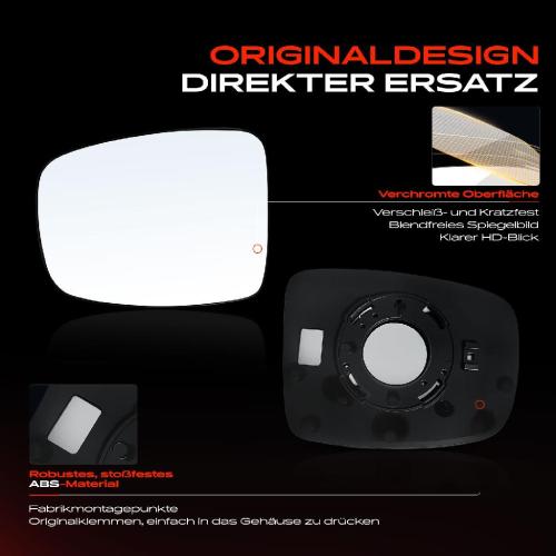 1x Spiegelglas Außenspiegel links für Hyundai i10 PA 1.1L 1.2L 2008-2013 Bild 1x Spiegelglas Außenspiegel links für Hyundai i10 PA 1.1L 1.2L 2008-2013