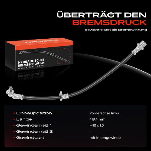 1x Bremsschlauch Bremsschläuche Vorderachse Links für Toyota Land Cruiser 100 J1 4.2L 4.7L Bild 1x Bremsschlauch Bremsschläuche Vorderachse Links für Toyota Land Cruiser 100 J1 4.2L 4.7L