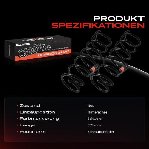 Frankberg 2x Fahrwerksfeder Hinterachse für Mazda 3 Stufenheck BK 1.6L 2.0L 2003-2009 Bild Frankberg 2x Fahrwerksfeder Hinterachse für Mazda 3 Stufenheck BK 1.6L 2.0L 2003-2009