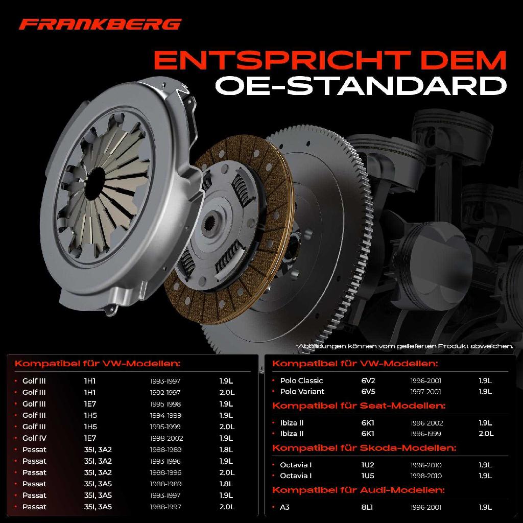 1x Kupplungssatz für VW Golf III Cabriolet Variant IV Polo Classic Passat Caddy MPV Kasten/MPV Corrado Vento