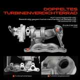 1x Turbolader Abgaskrümmer Einheit für Smart Cabrio 450 City-Coupe Fortwo Cabrio Fortwo Coupe