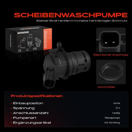 1x Waschwasserpumpe Scheibenreinigung Vorne für Chrysler 300 C LE LX Dodge Charger Bild 1x Waschwasserpumpe Scheibenreinigung Vorne für Chrysler 300 C LE LX Dodge Charger