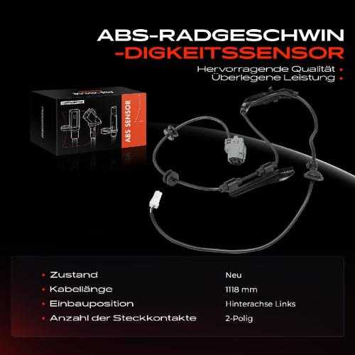 Frankberg 1x ABS Sensor Hinterachse links f r Toyota Auris Kombi Van Corolla Stufenheck Verso 1.3L 1.4L 1.6L 2012-2018 Bild Frankberg 1x ABS Sensor Hinterachse links f r Toyota Auris Kombi Van Corolla Stufenheck Verso 1.3L 1.4L 1.6L 2012-2018