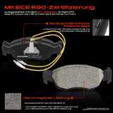 4x Bremsbeläge Vorderachse für Peugeot 106 I II 205 Kasten/Schrägheck 306 Cabriolet Schrägheck