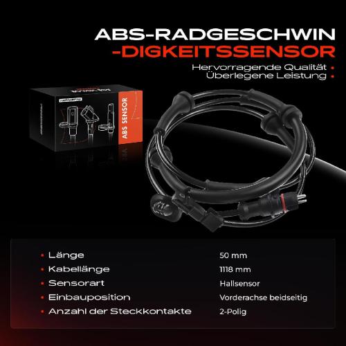 1x ABS Sensor Vorderachse beidseitig für Renault Megane II BM0/1 CM0/1 Megane II Coupé-Cabriolet EM0/1 Bild 1x ABS Sensor Vorderachse beidseitig für Renault Megane II BM0/1 CM0/1 Megane II Coupé-Cabriolet EM0/1