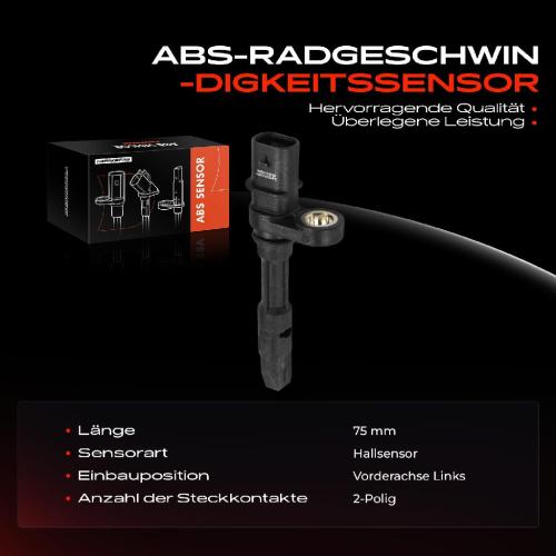 Frankberg 1x ABS Sensor Vorderachse links für Mercedes-Benz W177 V177 W247 C118 X118 B907 B910 X247 Bj ab 2018 Bild Frankberg 1x ABS Sensor Vorderachse links für Mercedes-Benz W177 V177 W247 C118 X118 B907 B910 X247 Bj ab 2018