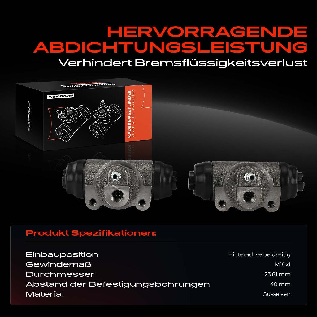 2x Radbremszylinder Hinten für Ford Ranger Mazda B-Serie UN 2.2L