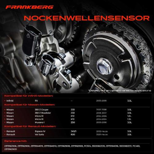 1x Nockenwellenposition Sensor für Infiniti FX Nissan 350 Z Nissan Micra III Renault Espace Bild 1x Nockenwellenposition Sensor für Infiniti FX Nissan 350 Z Nissan Micra III Renault Espace